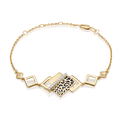 

Браслет из золота р.  PLATINA jewelry 05-0801-00-401-1130, фианит\эмаль, 05-0801-00-401-1130