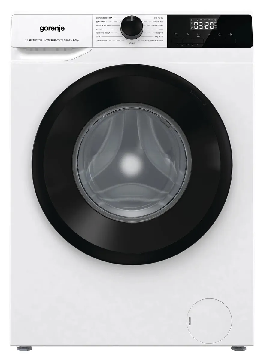 

Стиральная машина Gorenje W1NHPI62SCSIRV белый; черный, W1NHPI62SCSIRV