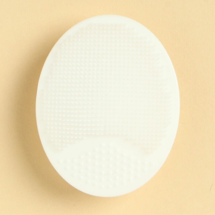 Спонж Art beauty, щёточка для умывания белая, 10,5 х 15 см, 1 шт спонж для умывания art beauty аниме силиконовый в пакете 6 5 х 5 см