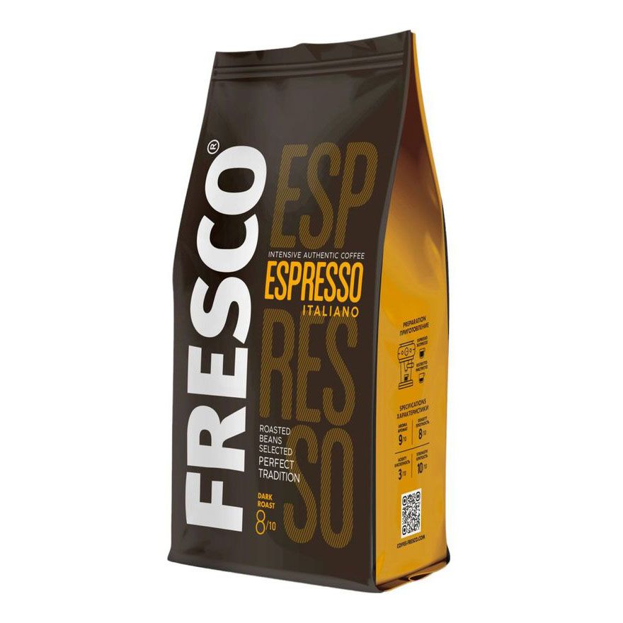 Кофе Fresco Espresso Italiano натуральный жареный зерновой 900 г