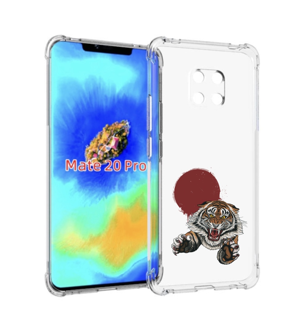 

Чехол MyPads Бросок тигра для Huawei Mate 20 Pro/Mate 20 RS 6.39, Прозрачный, Tocco