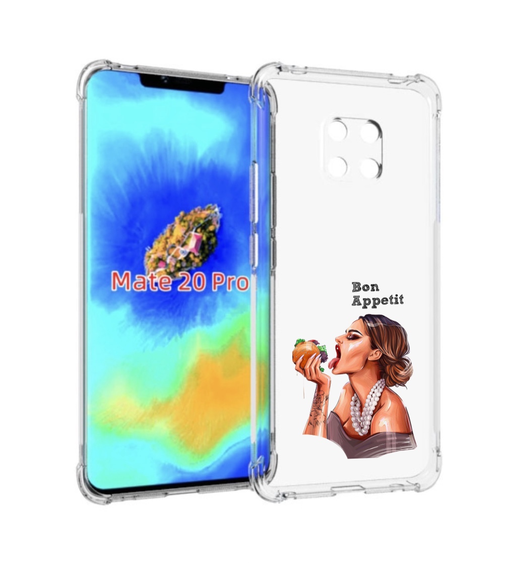 

Чехол MyPads Бон-аппетит для Huawei Mate 20 Pro/Mate 20 RS 6.39, Прозрачный, Tocco