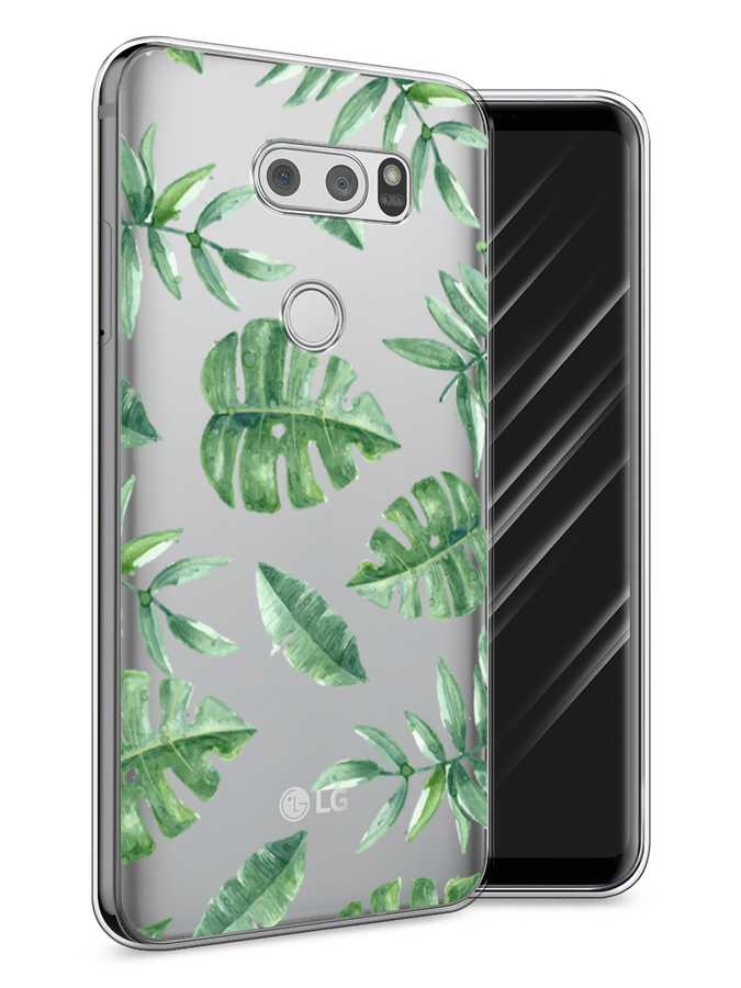 

Чехол Awog на LG V30 "Нарисованные пальмовые листья", Зеленый, 83050-4