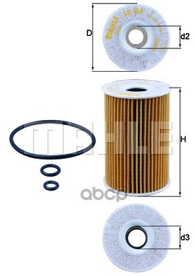 

Фильтр масляный KNECHT/MAHLE OX388D, OX388D