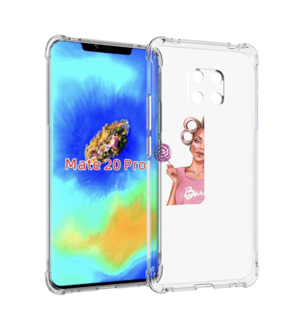 

Чехол MyPads Барби-с-собачкой женский для Huawei Mate 20 Pro/Mate 20 RS 6.39, Прозрачный, Tocco