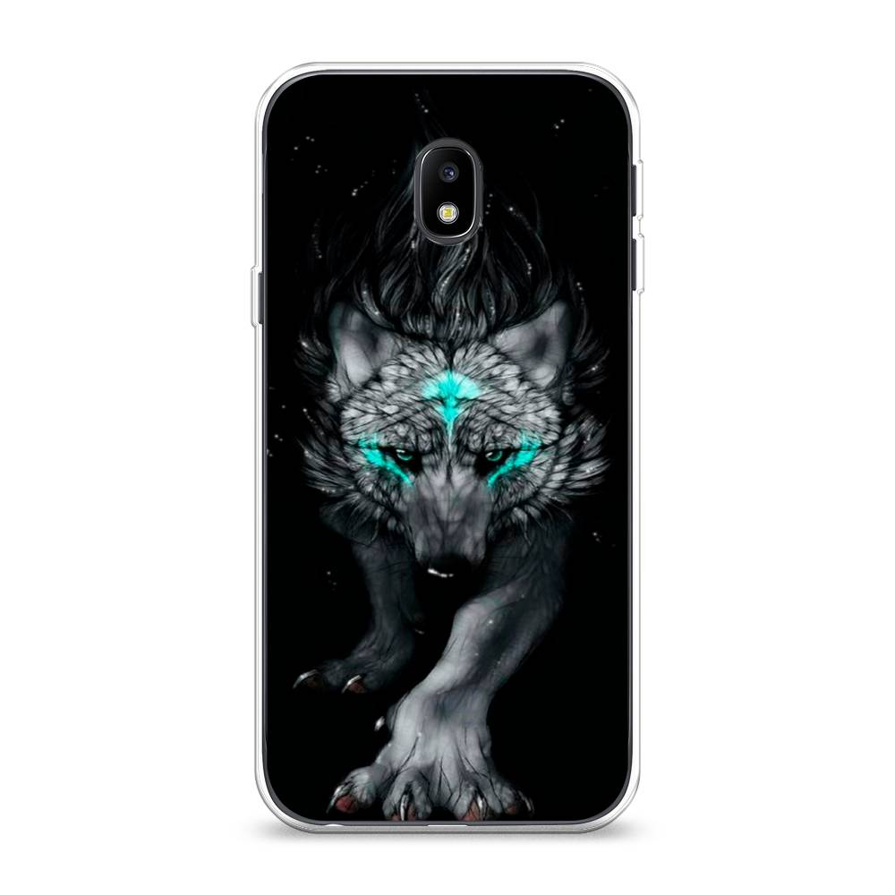 

Чехол Awog на Samsung Galaxy J3 2017 / Самсунг J3 2017 "Волшебный волк", Черный;серый, 22550-2