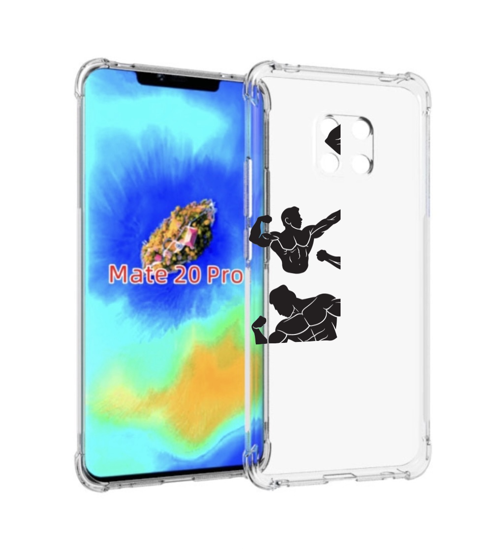

Чехол MyPads Атлет мужской для Huawei Mate 20 Pro/Mate 20 RS 6.39, Прозрачный, Tocco