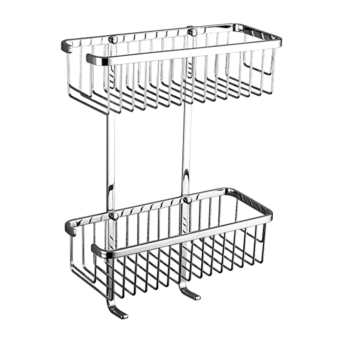 

Полка 2-ярусная c крючками FRAP F353-1 41х29.5х13.1 хром, F353-1