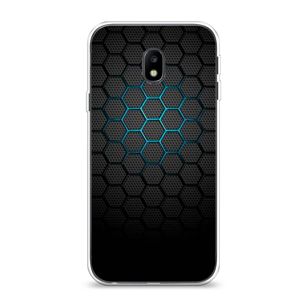 фото Чехол awog "бирюзовые соты" для samsung galaxy j3 2017