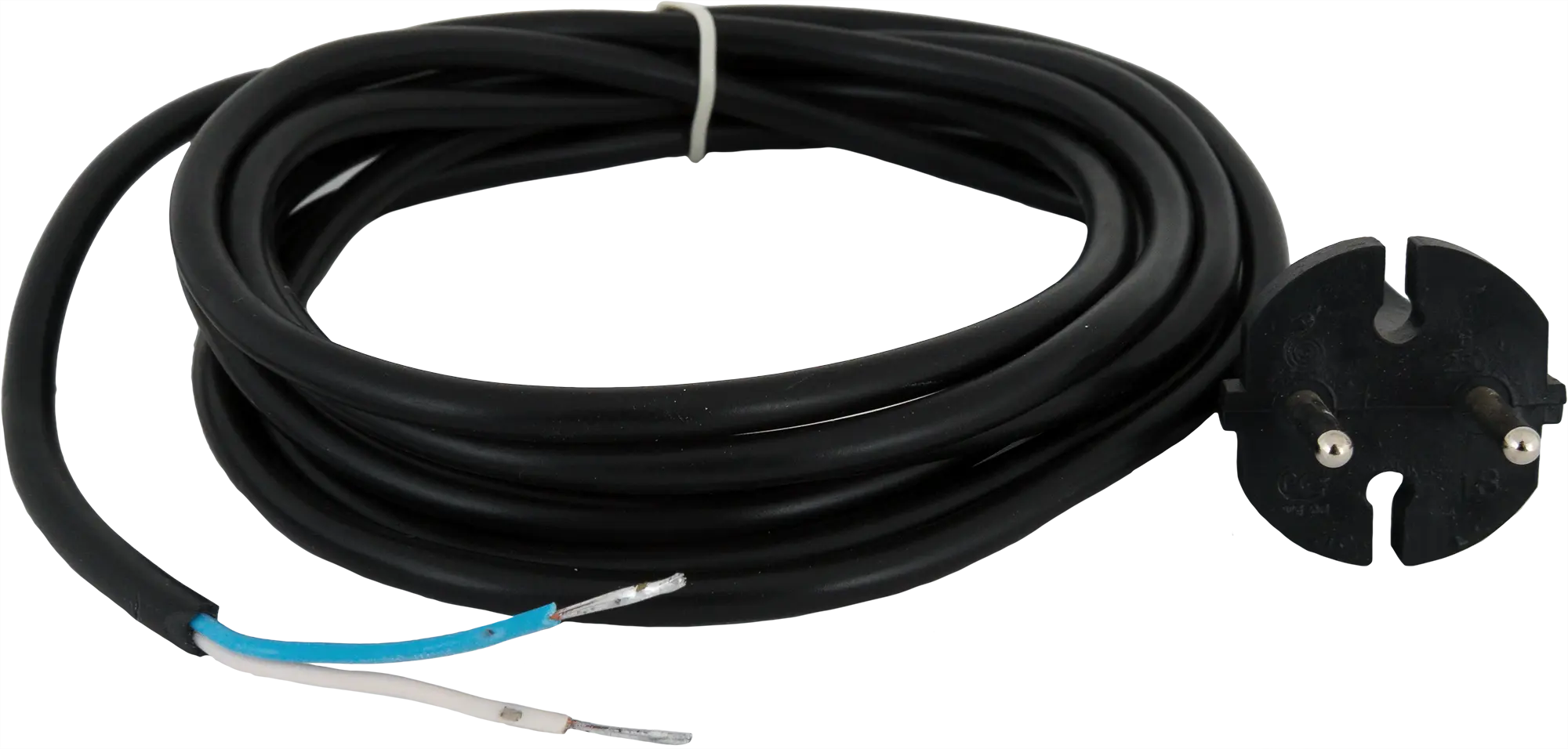Шнур сетевой без заземления 3 м 10 А цвет черный сетевой шнур эра