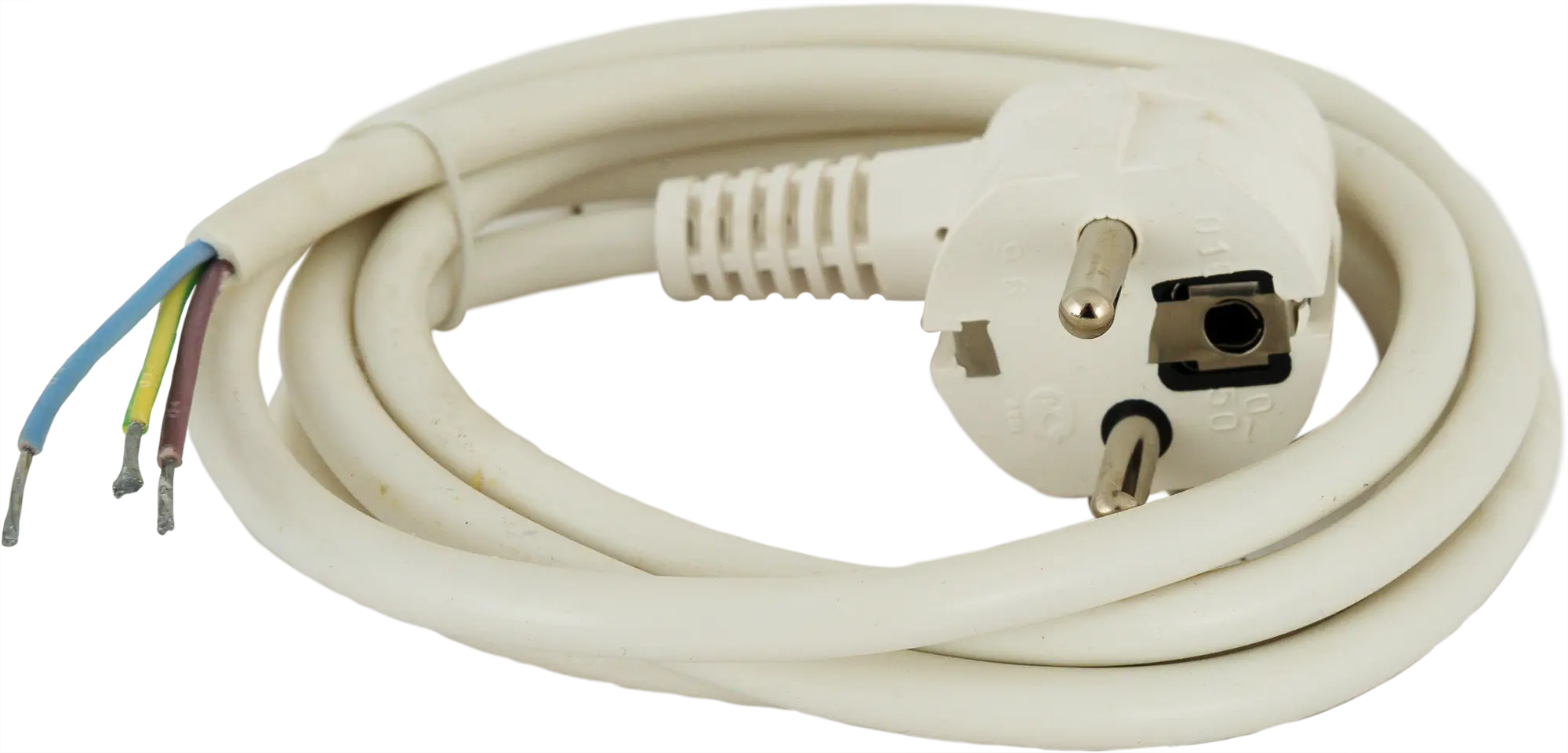 Шнур сетевой с заземлением 10 A 1.5 м цвет белый