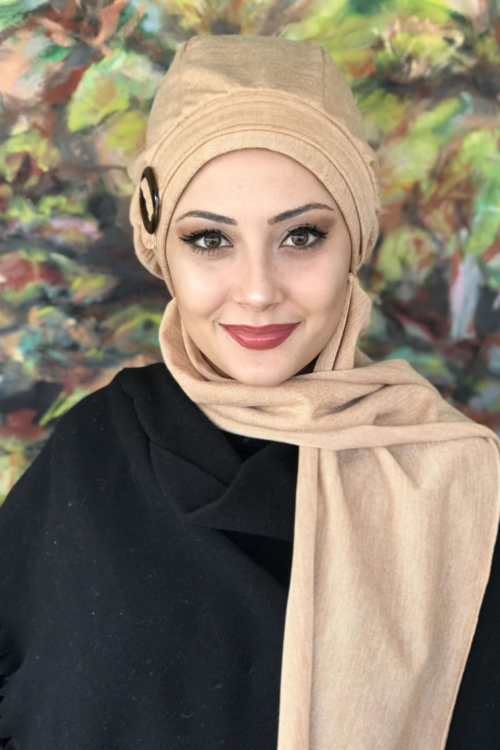 

Тюрбан женский Butik Ambar ATBR-KS-31127 бежевый, ATBR-KS-31122