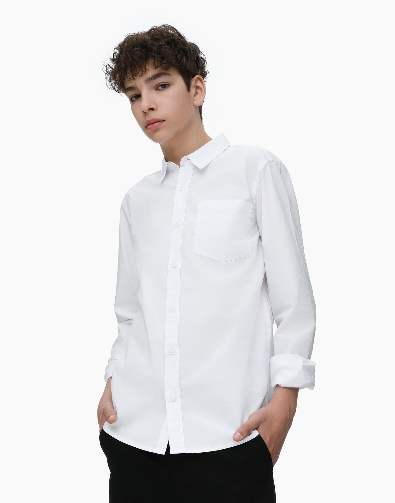 Белая рубашка Regular для мальчика
