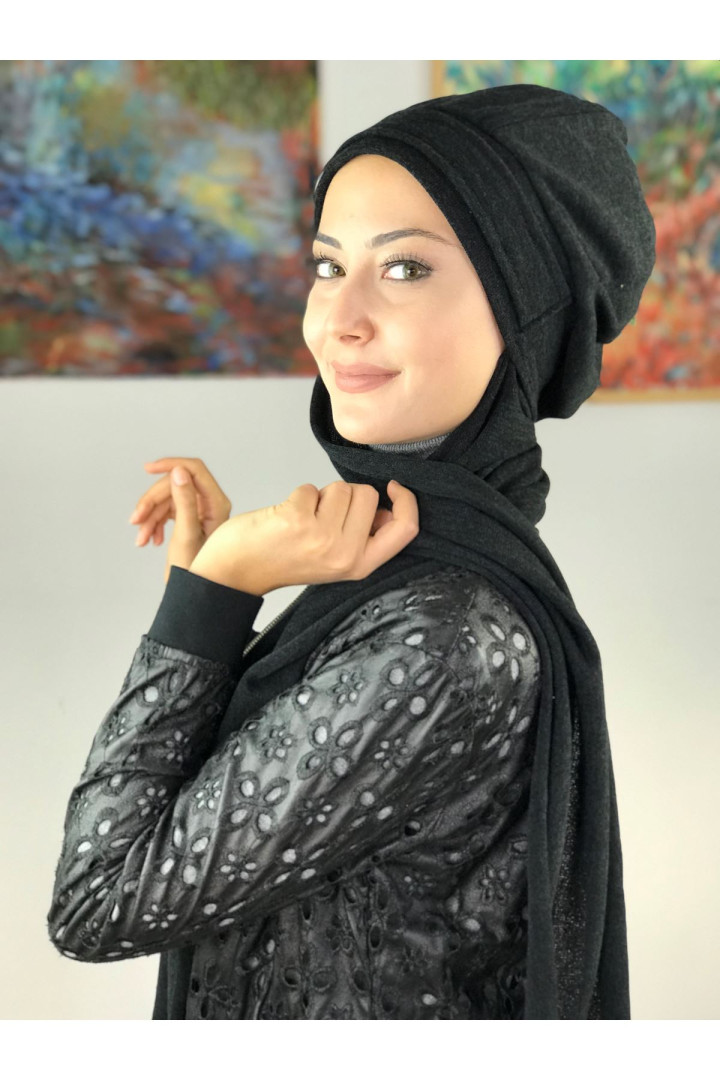 

Тюрбан женский Butik Ambar 45AB12EKM черный, 10AB12EKM