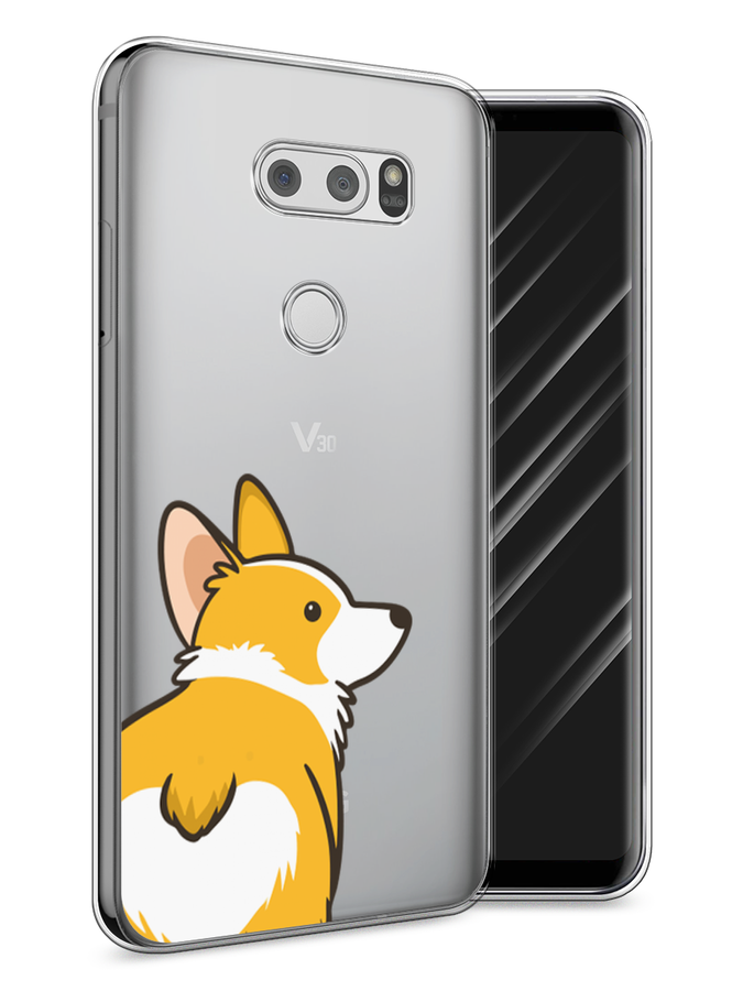 

Чехол Awog на LG V30 "Корги следуй за мной", Желтый;бежевый;белый, 83050-2