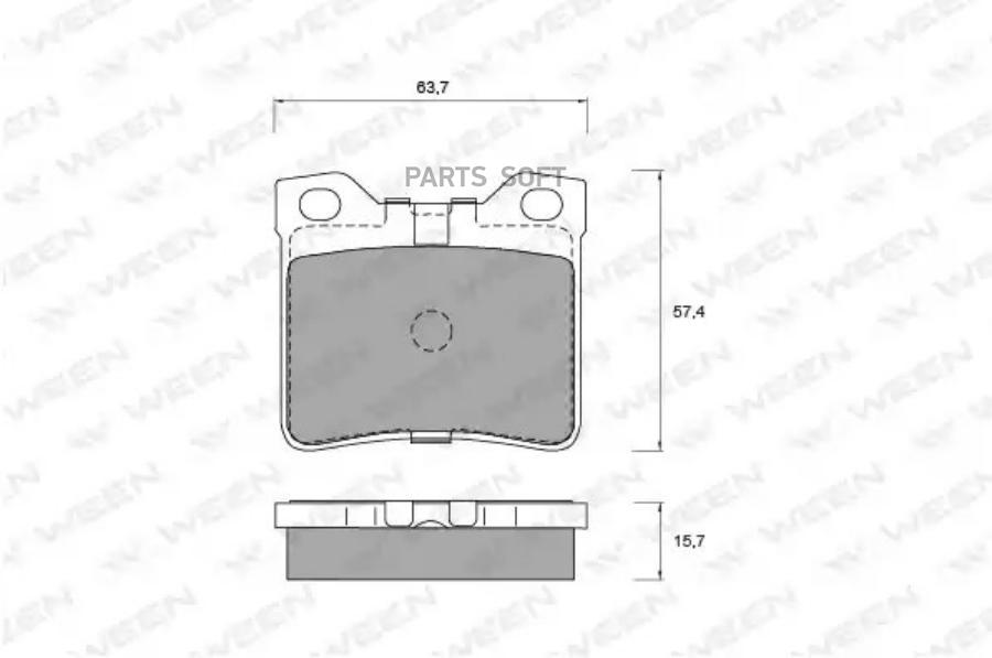 

Тормозные Колодки Дисковые Задние Peugeot 406, 605 Ween 151-1244 Ween 151-1244