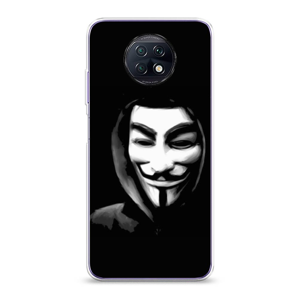 фото Силиконовый чехол "анонимус" на xiaomi redmi note 9t awog