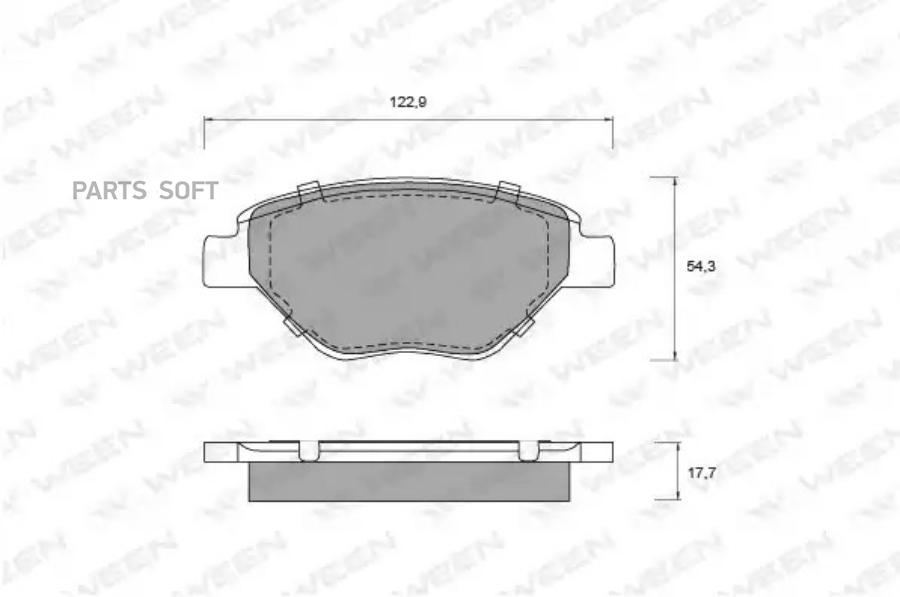 

Тормозные колодки WEEN передние для Renault Megane 2 BM0/1, CM0/1, Megane 2 Saloon 1511151