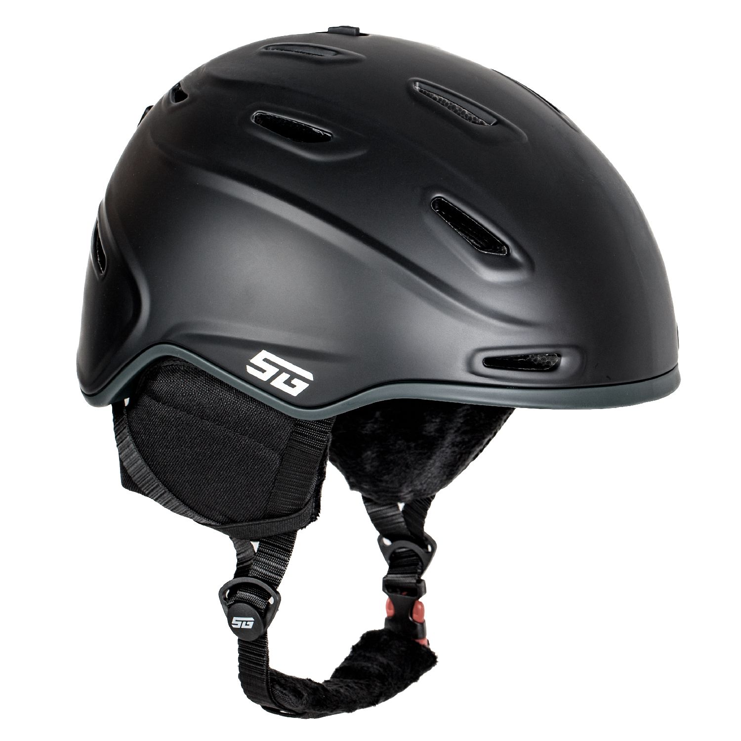 Шлем зимний STG HK004, L (58-61 см), черный с серым
