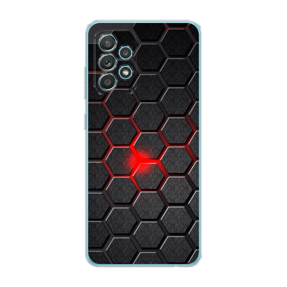 

Чехол на Samsung Galaxy A33 5G "Соты красные", Красный;черный;серый, 2104450-3