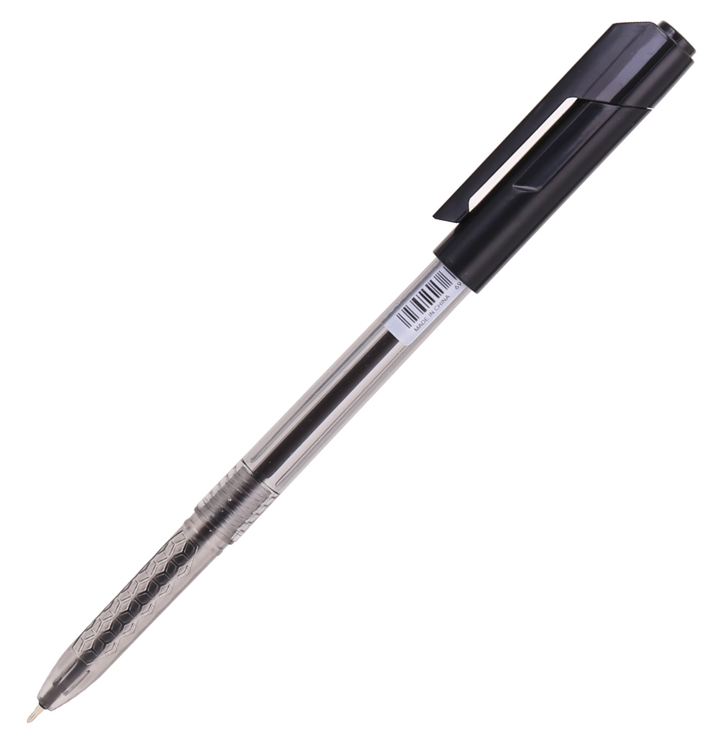 

Ручка шариков. Deli Arrow EQ00820 прозрачный/черный d=0.5мм черн. черн.