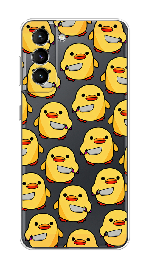 

Чехол на Samsung Galaxy S21 "Утка с ножом", Прозрачный;желтый;оранжевый, 2101850-1