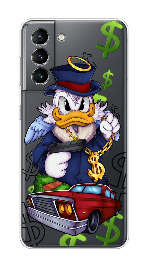 

Чехол на Samsung Galaxy S21 "Scrooge McDuck with a Gold Chain", Красный;синий;белый, 2101850-6