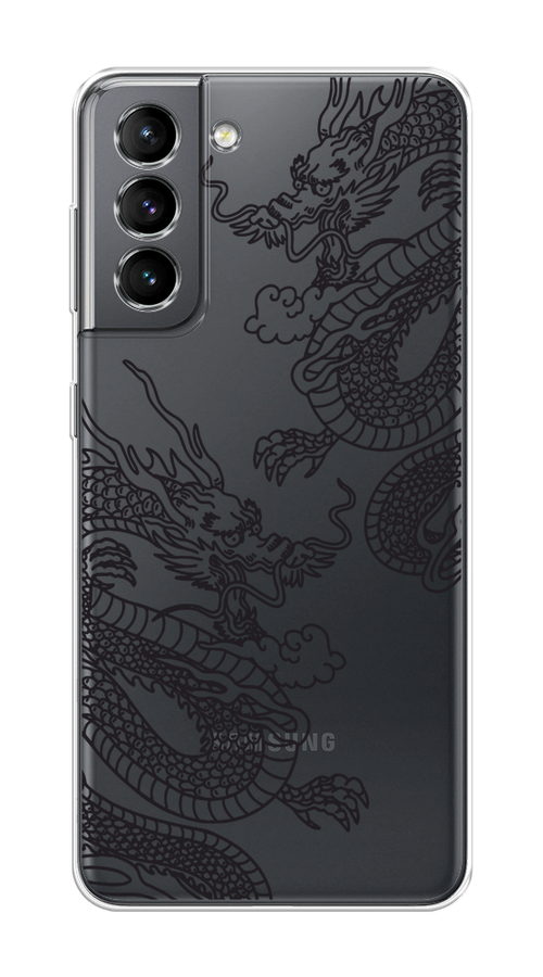 

Чехол на Samsung Galaxy S21 "Два китайских дракона", Серый;черный, 2101850-1