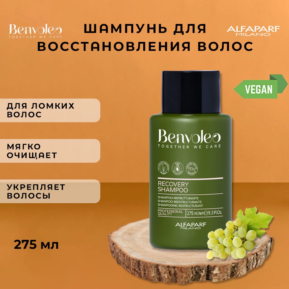 Шампунь Alfaparf Milano Для Восстановления Волос Recovery 275 Мл двойная кисть для глаз kiko milano green me double eye brush из натуральных ингредиентов