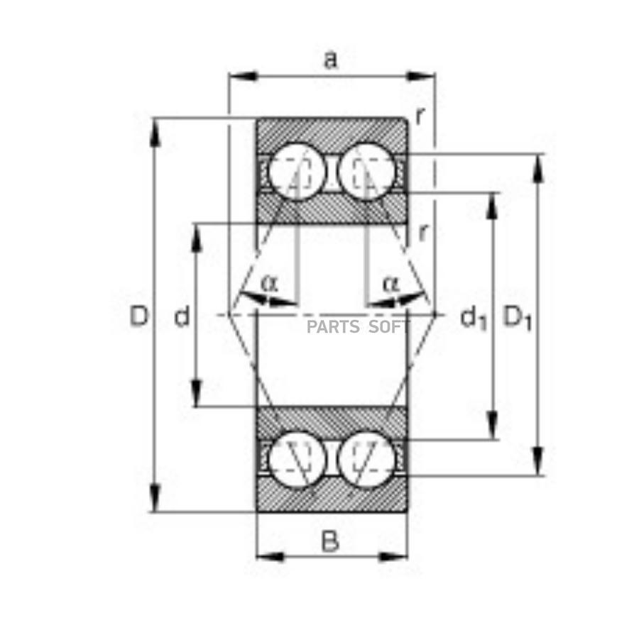 

Подшипник универсальный двухрядный GAZelle Next SKF 3306A