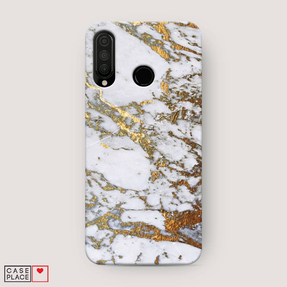фото Чехол awog "белый мрамор" для huawei p30 lite