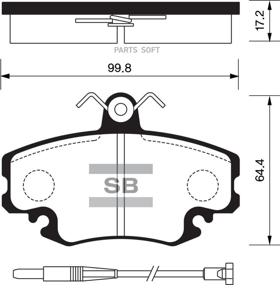 

SP1243SNS_колодки дисковые передние!\ Renault Megane 1.4/2.0/1.9D 96>/Logan 07> HI-Q, SP1243