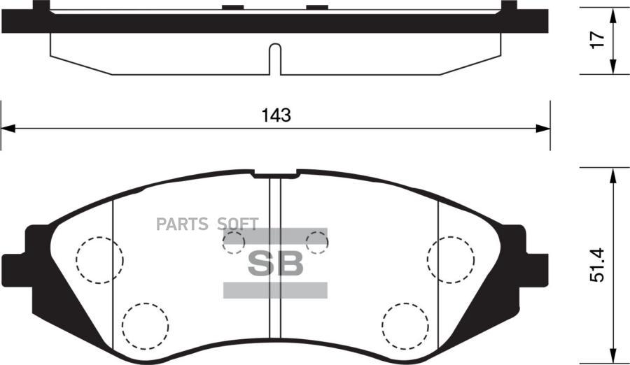 

Колодки тормозные пер.\ Daewoo Lacetti 1.5 04> HI-Q SP1159SNS =645 22, SP1159