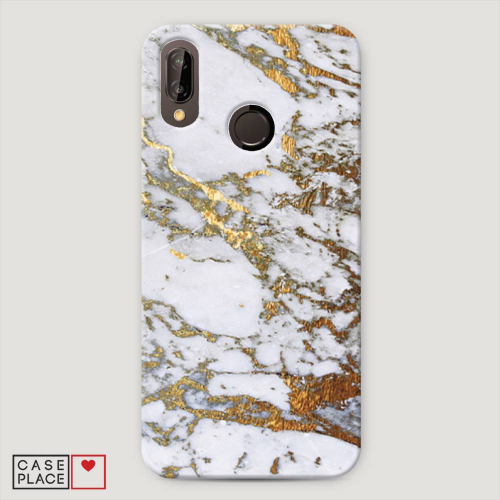 фото Чехол awog "белый мрамор" для huawei nova 3e