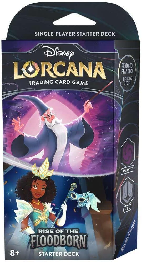 

Готовая колода Lorcana TCG выпуска Rise of the Floodborn: Amethyst and Stee, LOR2B