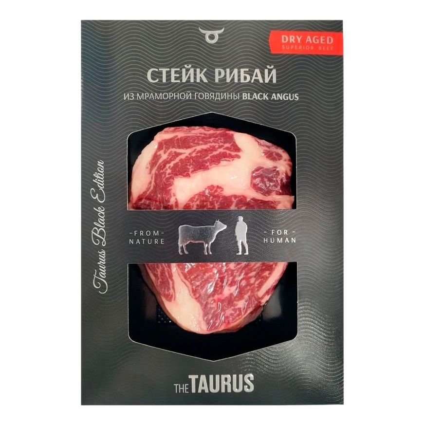 Стейк из говядины Taurus Рибай Dry Aged категория А охлажденный 350 г