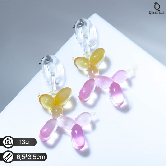 

Серьги подвески из бижутерного сплава Queen Fair 9398457, пластик