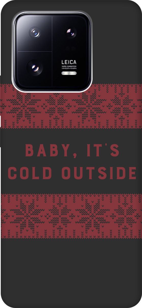 

Матовый Soft Touch Чехол на Xiaomi 13 Pro с 3D принтом "It's Cold" черный, Черный;красный, 158980