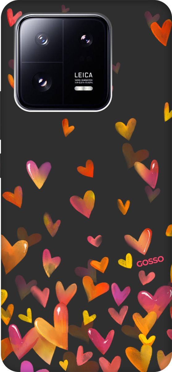

Чехол на Xiaomi 13 Pro с 3D принтом "Flying Hearts" черный, Черный;желтый, 158980