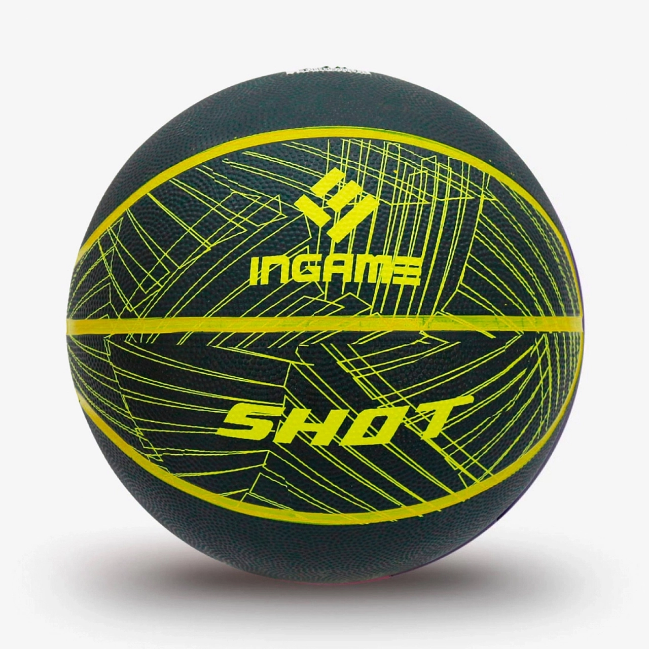 Мяч баскетбольный INGAME Shot №7 (черно-желтый)