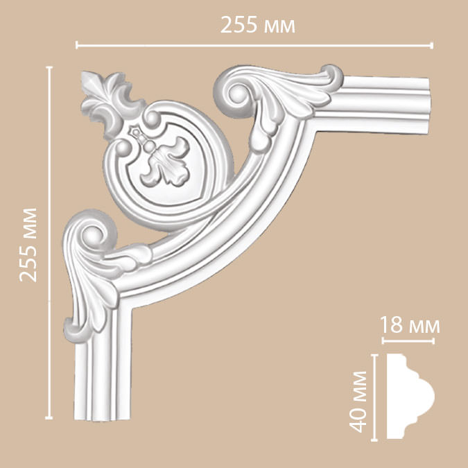 фото 97010-5/40 угол decomaster-2 (255х255мм)