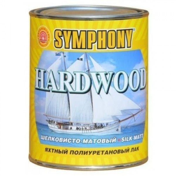 

Лак для дерева яхтный Symphony Hardwood шелковисто-матовый 0,9 л Прозрачный, Hardwood