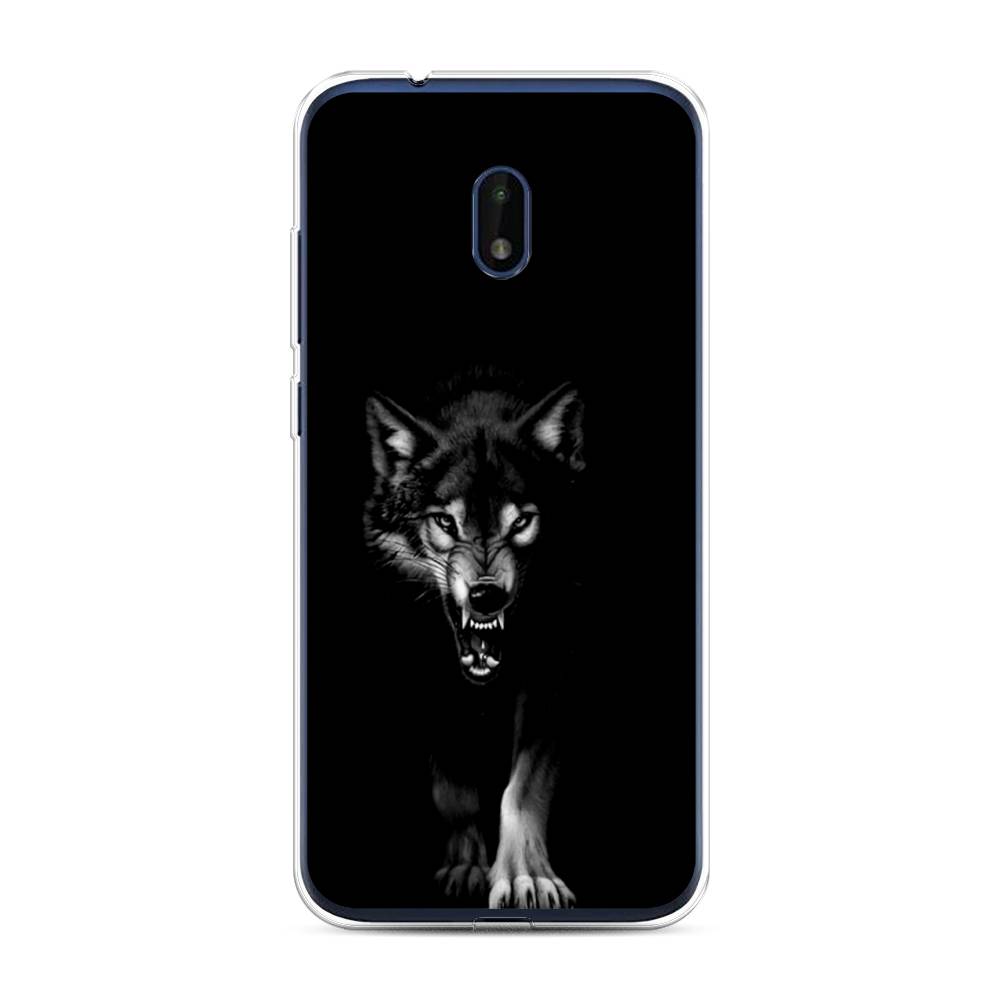 

Чехол Awog на Nokia C1 Plus / Нокиа C1 Plus "Волк выходит из ночи", Серый;черный;белый, 124650-1