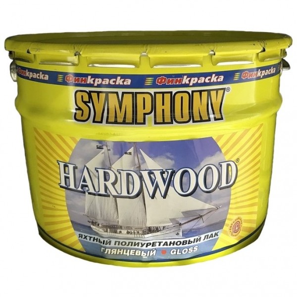 

Лак для дерева яхтный Symphony Hardwood глянцевый 9 л Прозрачный, Hardwood