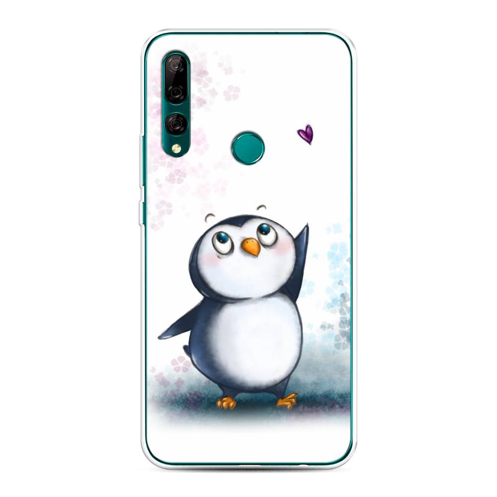 

Чехол Awog на Huawei Y9 Prime 2019 "Пингвин и сердечко", Белый, 611950-1