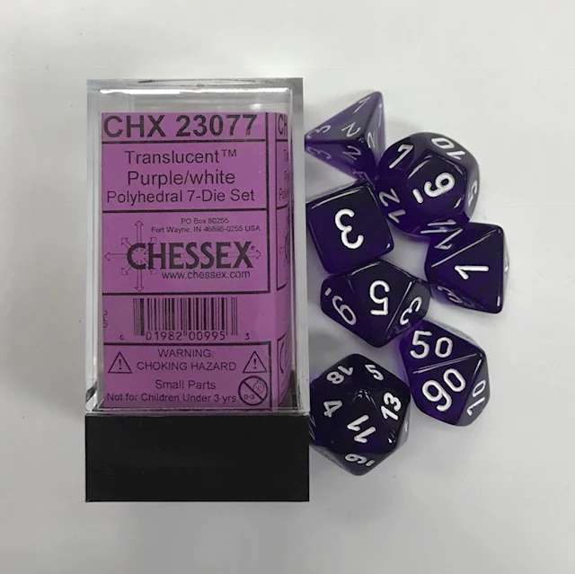 Набор кубиков Chessex 7-dice set Purple-White