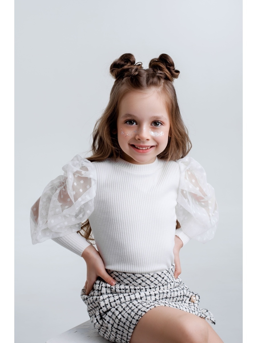 Блузка детская MIMISHOP TRENDY BABY 07MI15LW, белый, 188