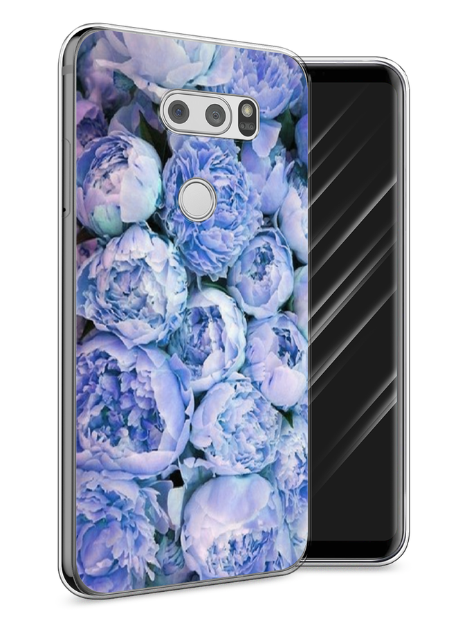 

Чехол Awog на LG V30 "Пионы голубые", Голубой, 83050-8