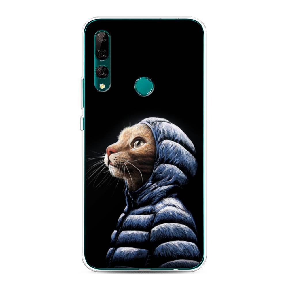 

Чехол Awog на Huawei Y9 Prime 2019 "Кот в капюшоне", Черный;бежевый;синий, 611950-2