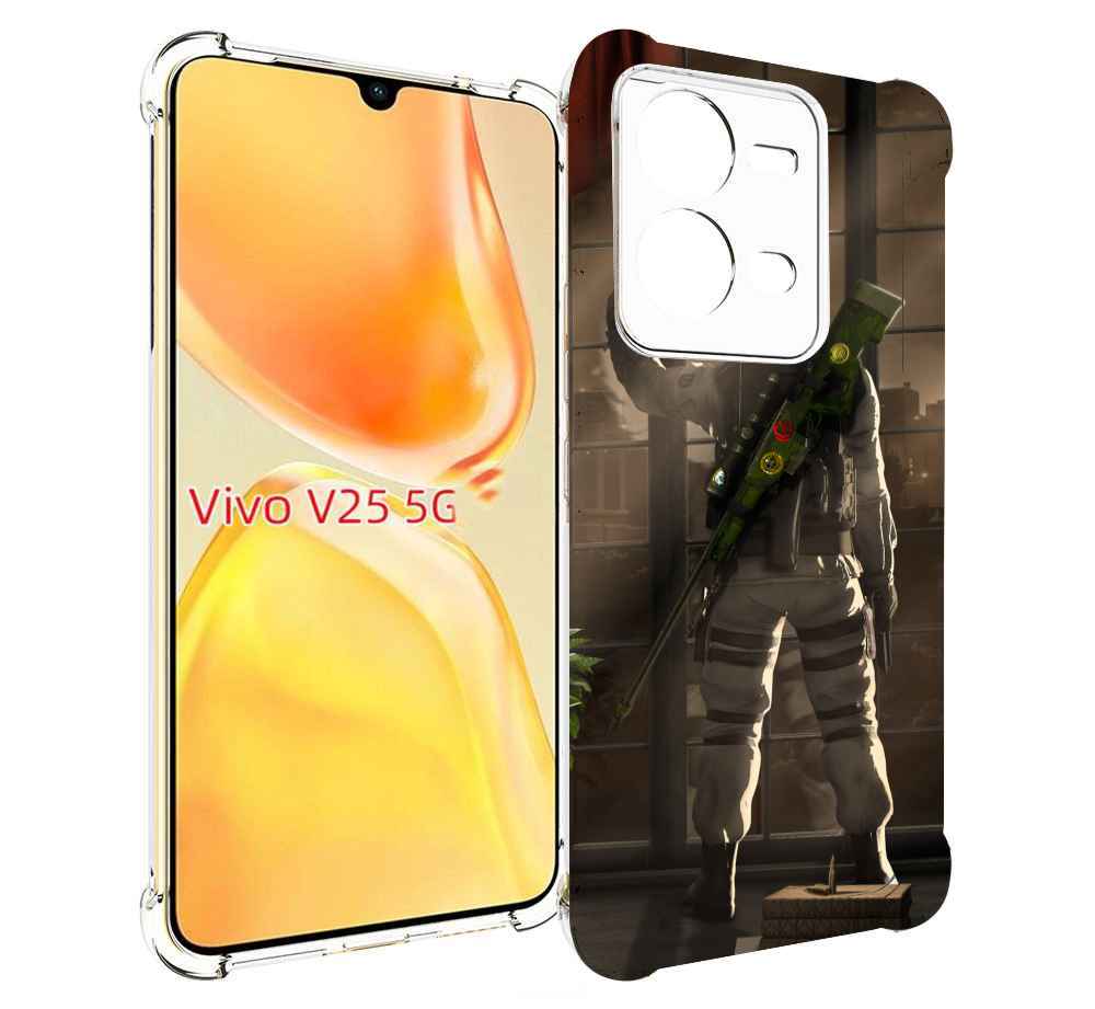 

Чехол MyPads Контр-Страйк-в-дыму для Vivo V25 5G / V25e, Прозрачный, Tocco